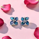 Blue Flower Stud Earrings | TOPS SILVER 92.5
