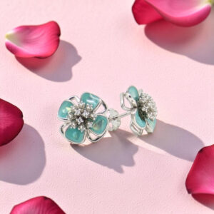 Silver 92.5 Flower Stud Earrings