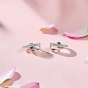 Sterling Silver Double Bar Earrings
