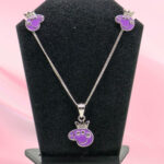 Kids Peppa Pig Pendant Set Silver 925
