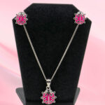 Kids Ladybug Pendant Set Sterling Silver