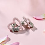 Silver Tops 92.5 Heart Bow Earrings