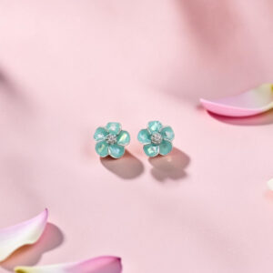 Sterling Silver Flower Stud Earrings