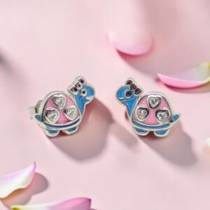 Sterling Silver Turtle Earrings for Kids