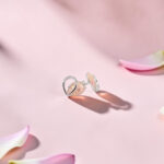 Silver Heart Opal Stud Earrings