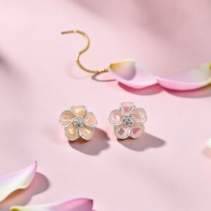 Silver Flower Stud Earrings