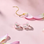 Pink Heart Silver Tops 92.5 Earrings