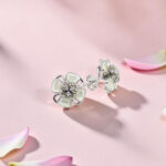 Silver Flower Stud Earrings