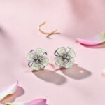 Silver Flower Stud Earrings