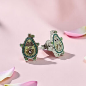 Kids Sterling Silver Avocado Stud Earrings