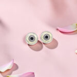 Silver 92.5 Flower Enamel Stud Earrings
