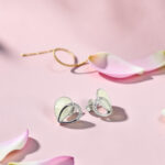 Heart Shape Silver Stud Earrings