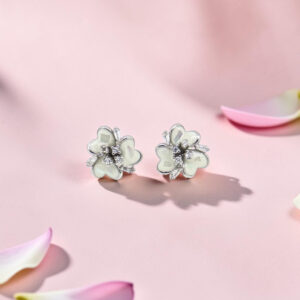 Sterling Silver Clover Stud Earrings