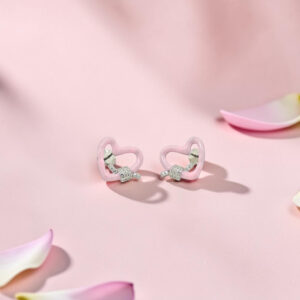 Pink Heart 92.5 Sterling Silver Tops
