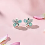 Sterling Silver Flower Stud Earrings