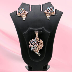 Silver Mina Pendant Set 925