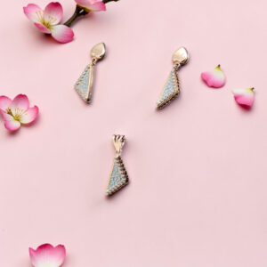 Silver Mina Pendant Set 925