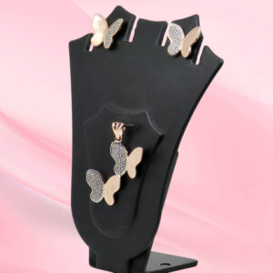 Silver Butterfly Pendant Set 925