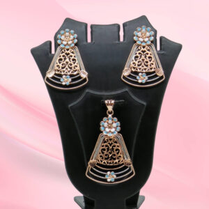 Silver Mina Pendant Set