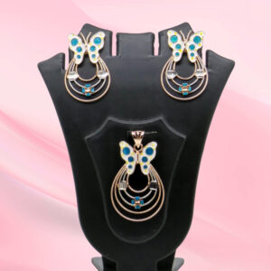 Butterfly Pendant Set 925 Sterling Silver