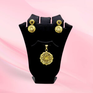 Ornate Silver Pendant Set 925