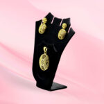 Gold Tone 925 Silver Pendent Set