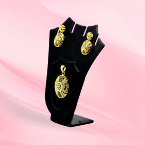 Gold Tone 925 Silver Pendent Set