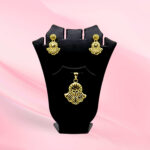 Gold Tone Silver Pendant Set 925