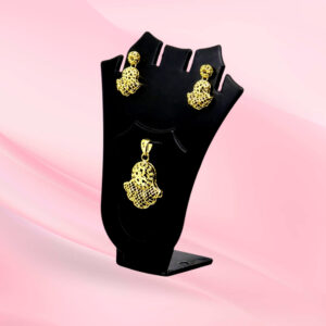 Gold Tone Silver Pendant Set 925