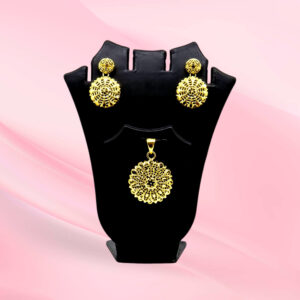 Gold plated Filigree Pendent Set 925 Sterling Silver