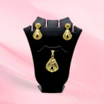 Gold plated Filigree Pendant and Earring Set