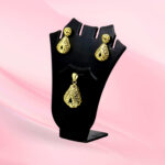 Gold plated Filigree Pendant and Earring Set