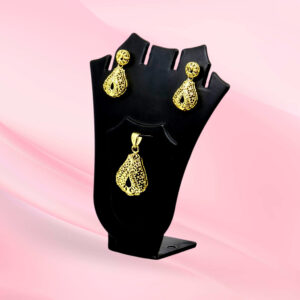 Gold plated Filigree Pendant and Earring Set