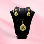 Gold Plated Silver Pendent Set 925