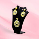 Gold plated Filigree Round Pendent Set 925