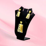 Gold Tone Pendant and Earring Set 925