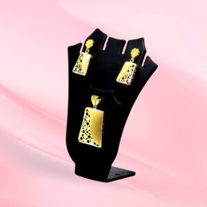 Gold Tone Pendant and Earring Set 925