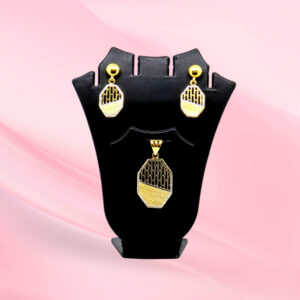 Geometric 925 Silver Pendant Set