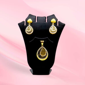 Gold plated Silver Drop Pendant Set