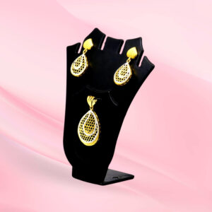 Gold plated Silver Drop Pendant Set