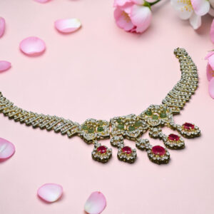 Sterling Silver Ruby Necklace Set