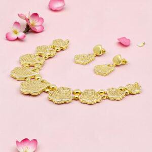 Gold Plated 925 Sterling Silver Necklace Set