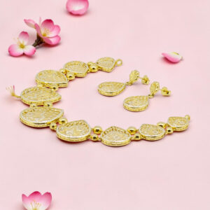 Gold Finish Silver Necklace Set