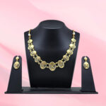 Gold Tone Necklace and Earrings Set