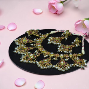 Gold Plated Silver Bridal Necklace Set