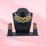 925 Silver Bridal Necklace Set with Emeralds