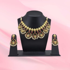 Sterling Silver Bridal Necklace Set with Pearls
