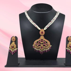 Sterling Silver Bridal Necklace and Earrings Set