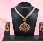 Sterling Silver Bridal Necklace and Earrings Set