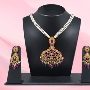 Sterling Silver Bridal Necklace and Earrings Set
